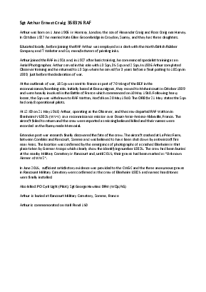 A preview of a PDF biography for Craig, Arthur Ernest